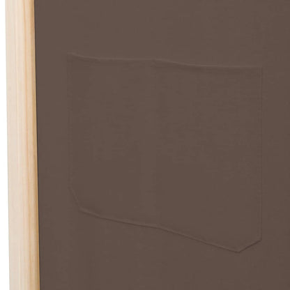 Kamerscherm Met Panelen 200X170X4 Cm Stof 5 Bruin