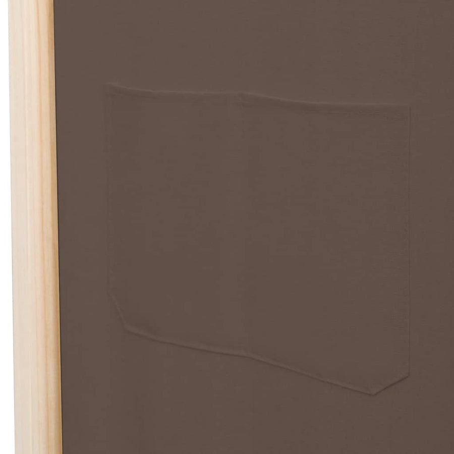 Kamerscherm Met Panelen 200X170X4 Cm Stof 5 Bruin