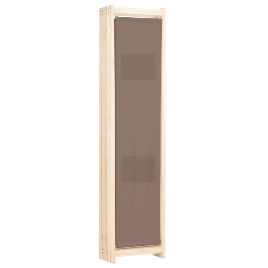 Kamerscherm Met Panelen 240X170X4 Cm Stof 6 Bruin