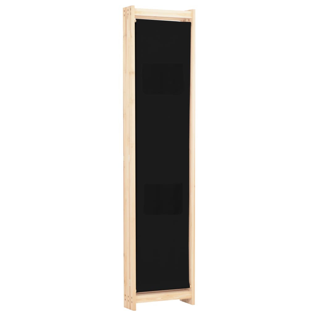 Kamerscherm Met Panelen 120X170X4 Cm Stof 3 Zwart