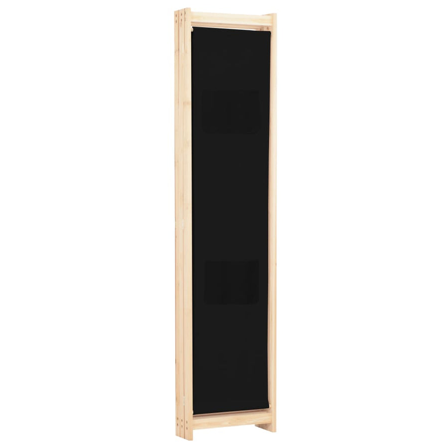 Kamerscherm Met Panelen 120X170X4 Cm Stof 3 Zwart