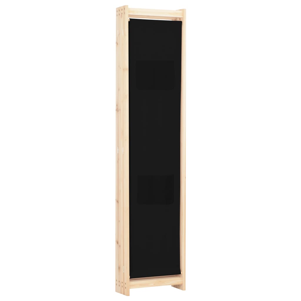 Kamerscherm Met Panelen 160X170X Cm Stof 4 Zwart