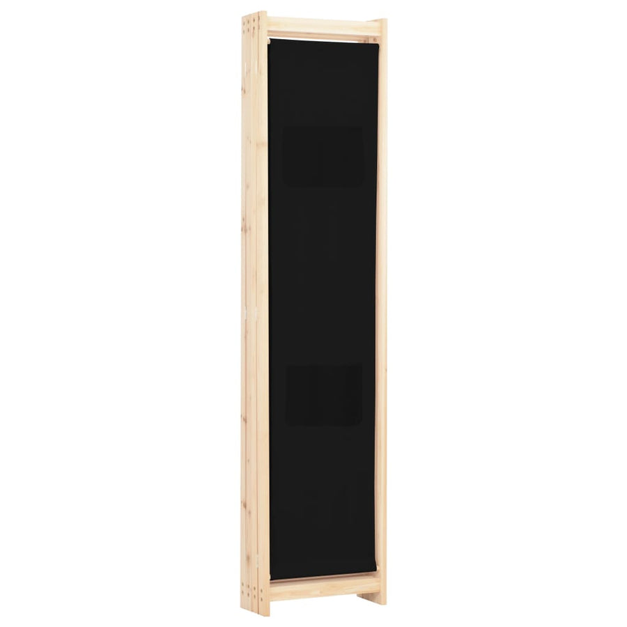 Kamerscherm Met Panelen 160X170X Cm Stof 4 Zwart
