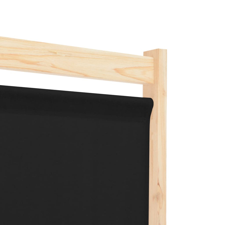 Kamerscherm Met Panelen 160X170X Cm Stof 4 Zwart