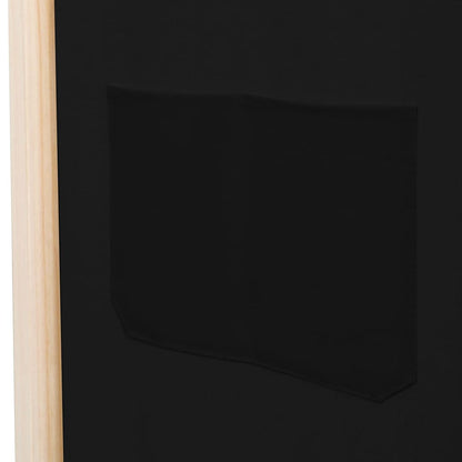 Kamerscherm Met Panelen 200X170X4 Cm Stof 5 Zwart