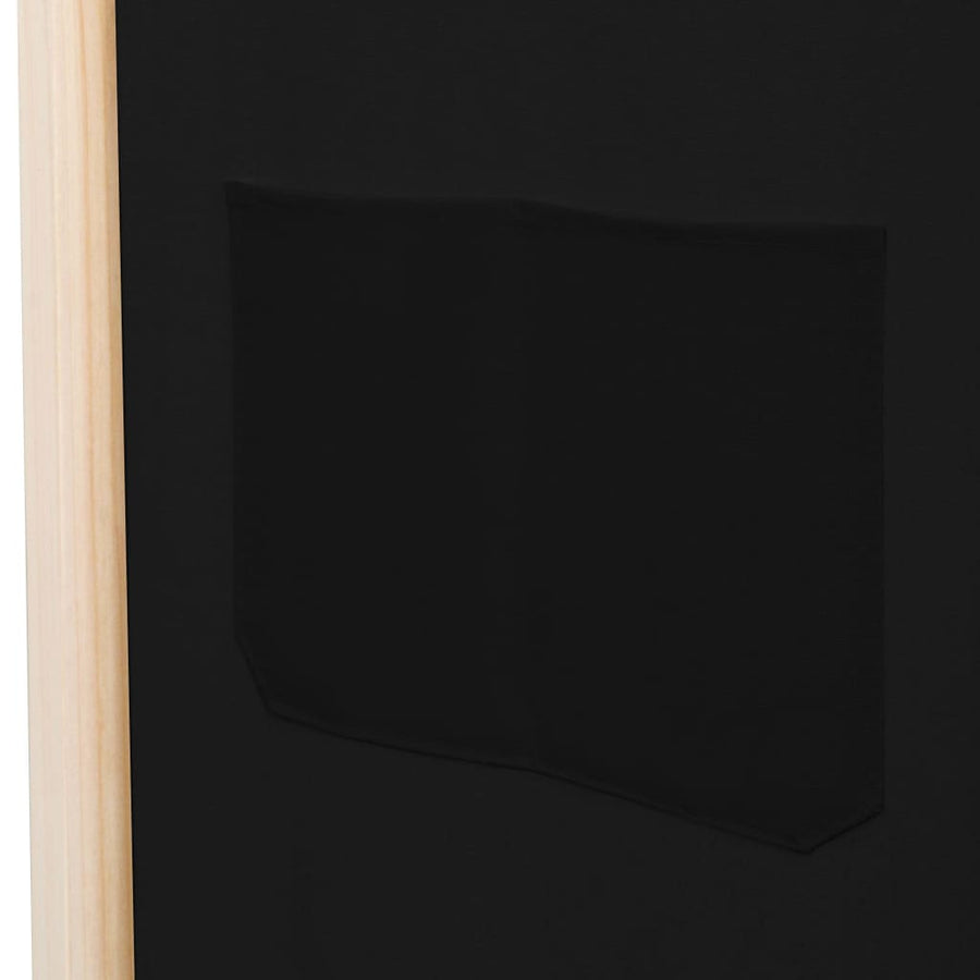 Kamerscherm Met Panelen 200X170X4 Cm Stof 5 Zwart