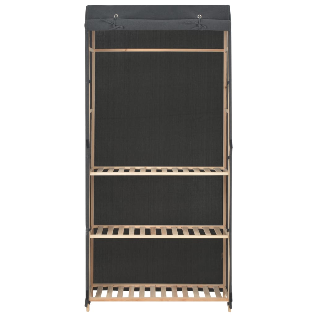 Kledingkast 3-Laags 79X40X70 Cm Stof Grijs