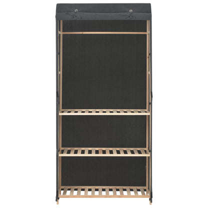 Kledingkast 3-Laags 79X40X70 Cm Stof Grijs