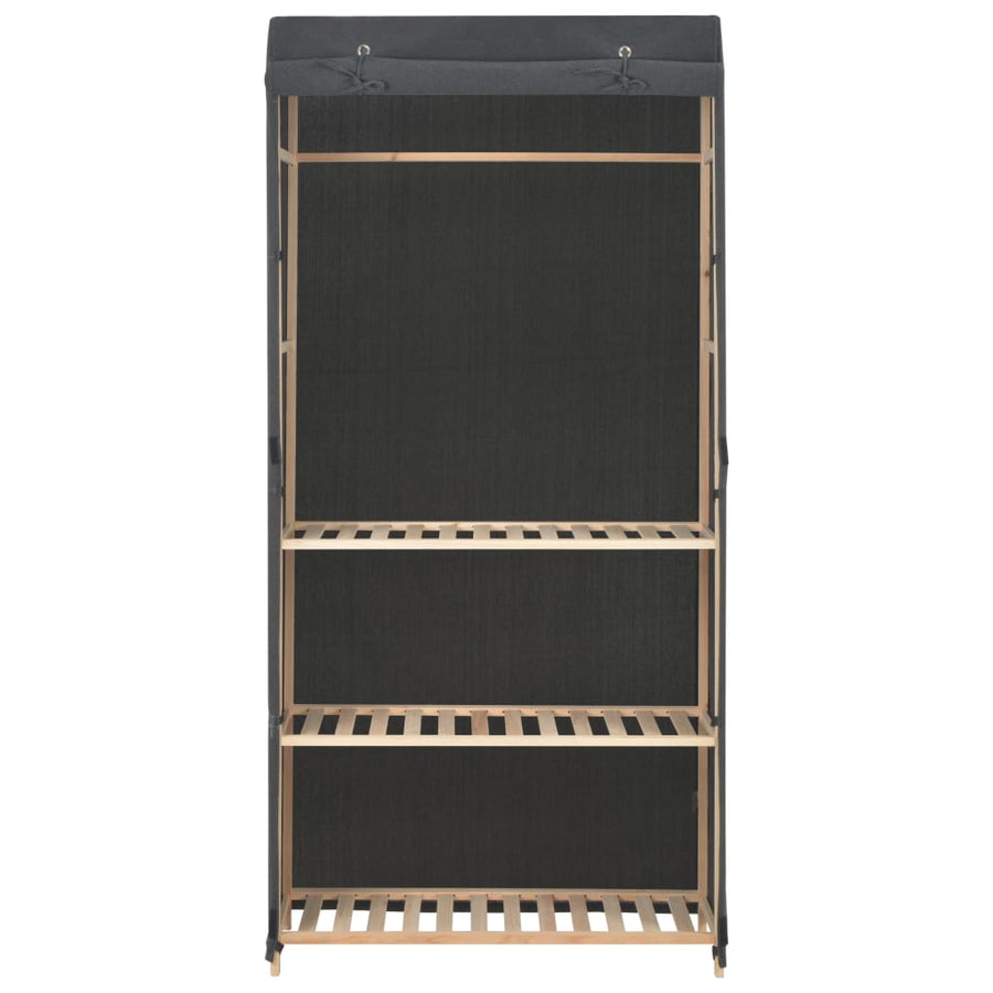 Kledingkast 3-Laags 79X40X70 Cm Stof Grijs