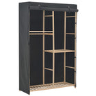 Wardrobe 3-tier 110x40x170 cm fabric grey