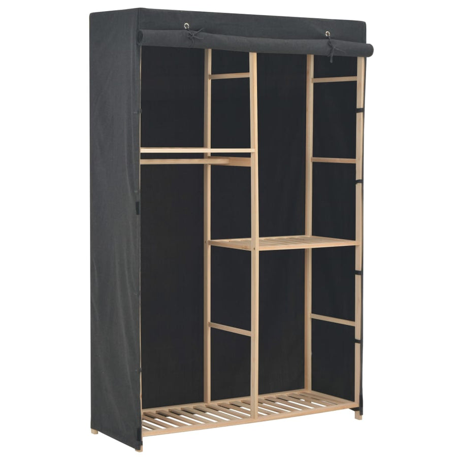 Kledingkast 3-Laags 0X40X70 Cm Stof Grijs