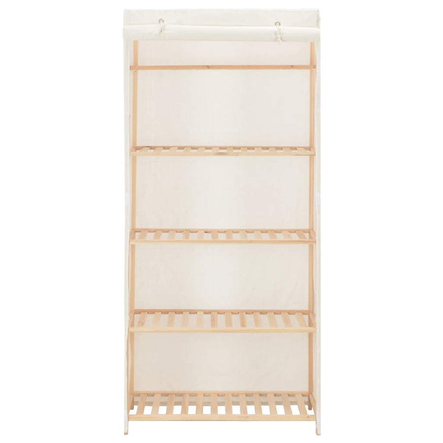Kledingkast 79X40X170 Cm Stof Wit