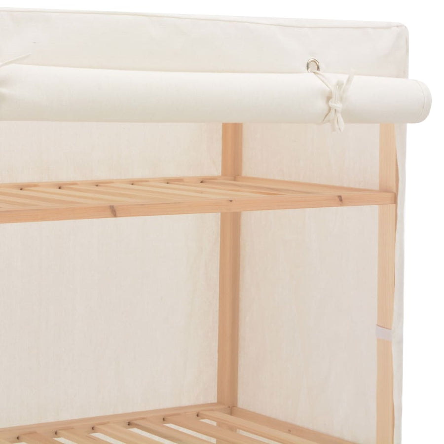 Kledingkast 79X40X170 Cm Stof Wit