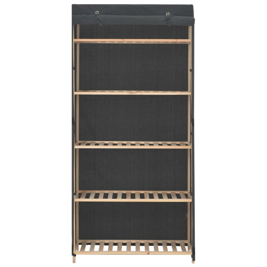 Kledingkast 79X40X170 Cm Stof Grijs