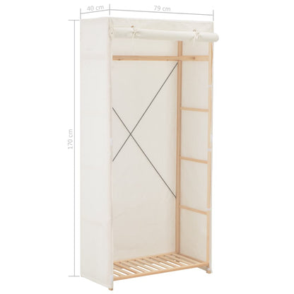 Kledingkast 79X40X70 Cm Stof Wit