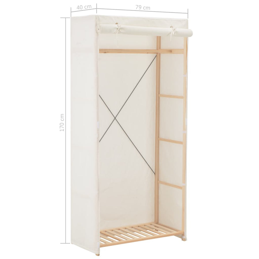 Kledingkast 79X40X70 Cm Stof Wit