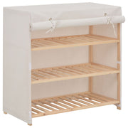 Schoenenkast 79x40x80 cm stof wit