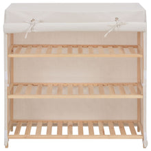 Schoenenkast Met Hoes 79X40X80 Cm Stof Wit