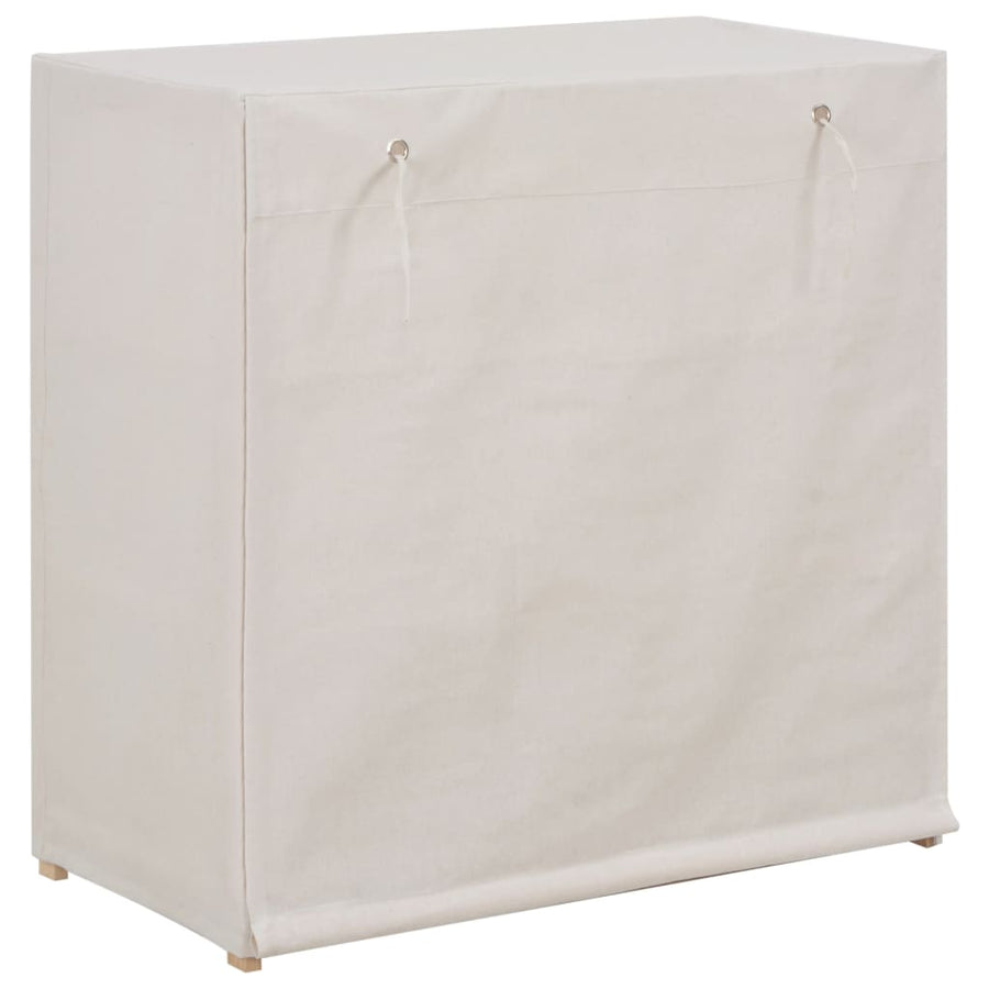 Schoenenkast Met Hoes 79X40X80 Cm Stof Wit