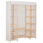 Kledingkast 135x40x170 cm stof wit
