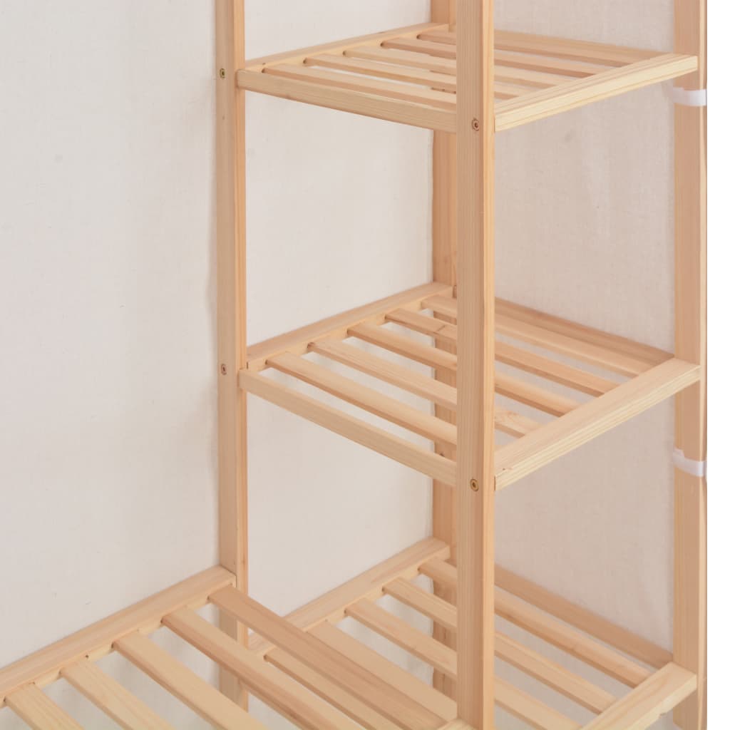 Kledingkast 35X40X70 Cm Stof Wit