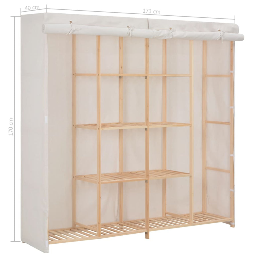 Kledingkast 73X40X70 Cm Stof Wit