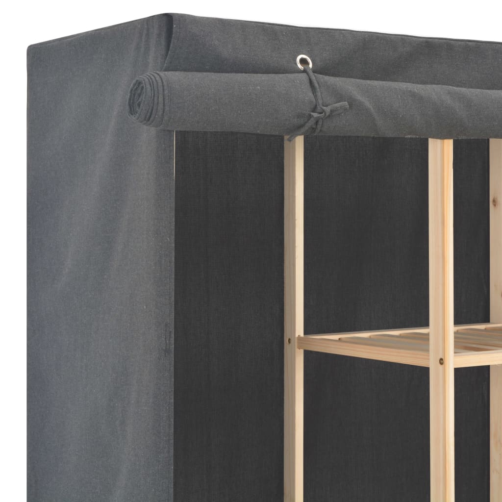 Kledingkast 73X40X70 Cm Stof Grijs