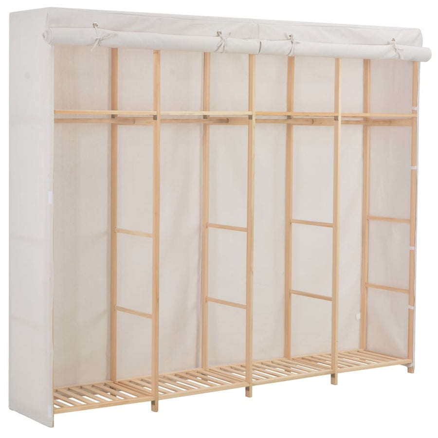 Kledingkast 200X40X70 Cm Stof Wit