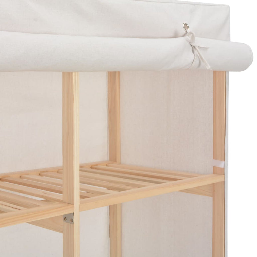Kledingkast 200X40X70 Cm Stof Wit