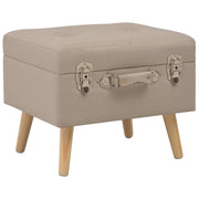 Opbergkruk 40x33x33 cm stof beige