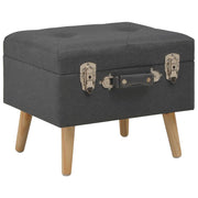 Opbergkruk 40x33x33 cm stof donkergrijs