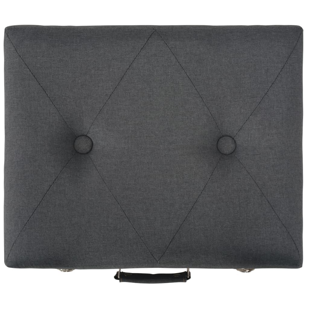 Opbergkruk 40 Cm Stof Donker Grijs