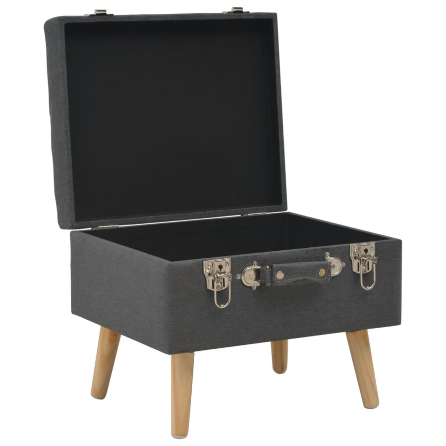 Opbergkruk 40 Cm Stof Donker Grijs