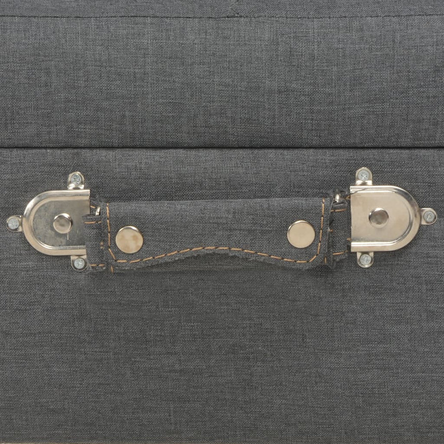 Opbergkruk 40 Cm Stof Donker Grijs