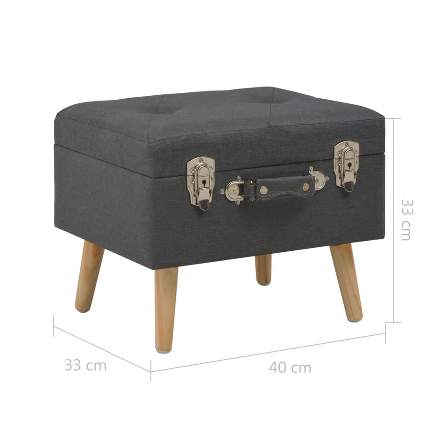 Opbergkruk 40 Cm Stof Donker Grijs