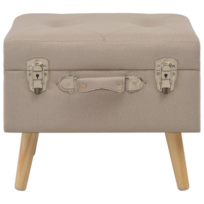 Opbergkrukken 3 St Stof Beige