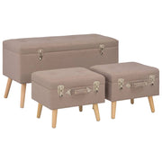 Opbergkrukken set 3 stuks bruin
