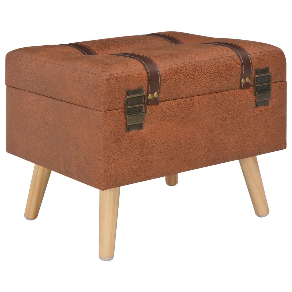 Opbergkruk 40 Cm Kunstleer Tan