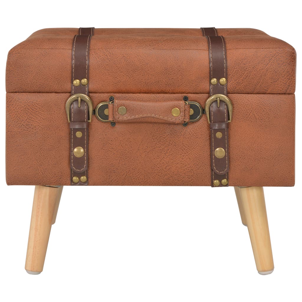 Opbergkruk 40 Cm Kunstleer Tan