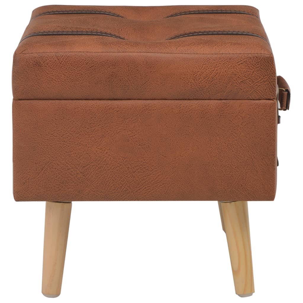 Opbergkruk 40 Cm Kunstleer Tan