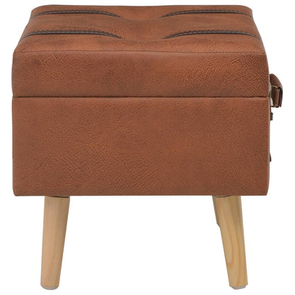Opbergkruk 40 Cm Kunstleer Tan