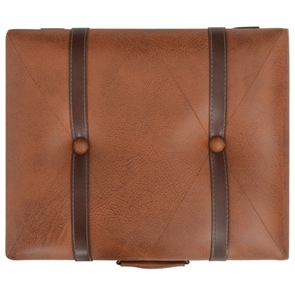 Opbergkruk 40 Cm Kunstleer Tan