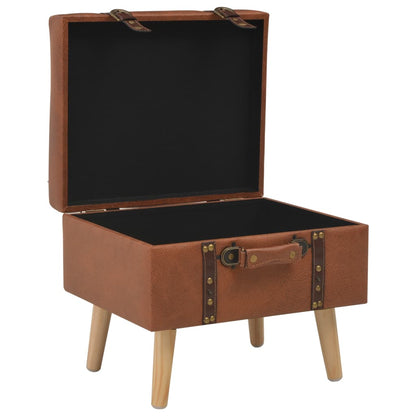 Opbergkruk 40 Cm Kunstleer Tan
