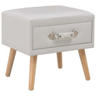 Bedside table 40x35x40 cm faux leather white