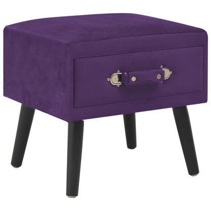 Nachtkastje 40X35X40 Cm Fluweel Donker 1 Paars