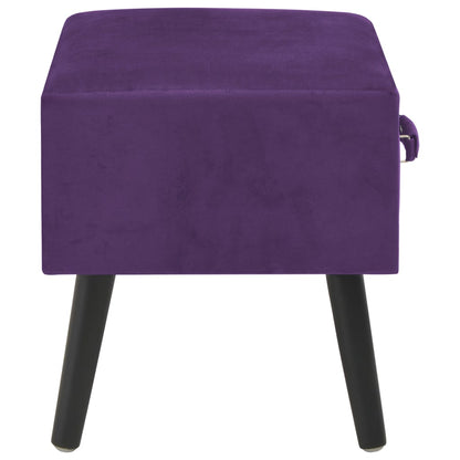 Nachtkastje 40X35X40 Cm Fluweel Donker 1 Paars