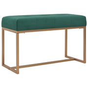 Bankje 80 cm groen fluweel