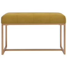 Bankje Fluweel Mosterdkleurig 80 cm Mosterdgeel