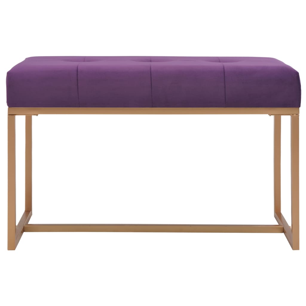 Bankje 80 cm fluweel paars