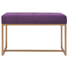 Bankje 80 cm fluweel paars